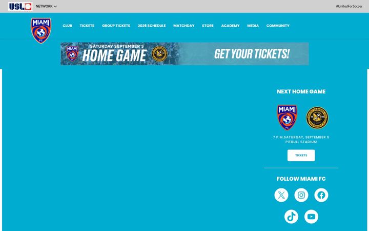 Screenshot of miamifc.com