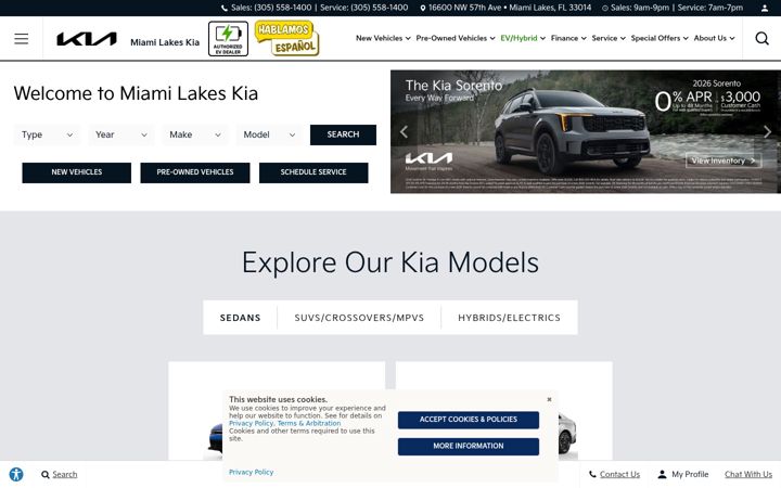 Screenshot of miamilakeskia.com