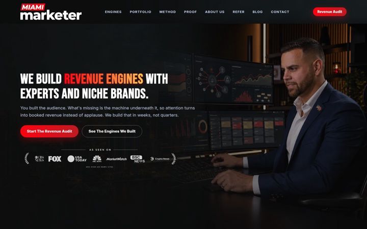 Screenshot of miamimarketer.com