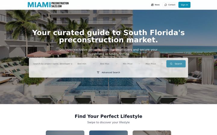 Screenshot of miamipreconstructionsales.com