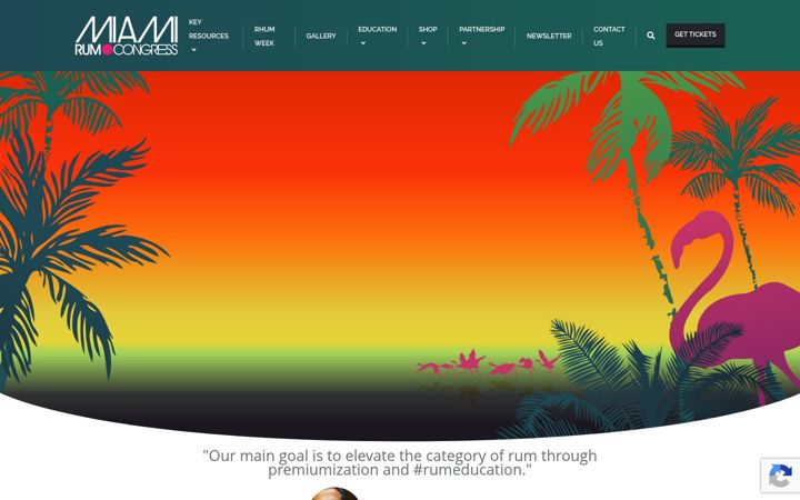 Screenshot of miamirumcongress.com