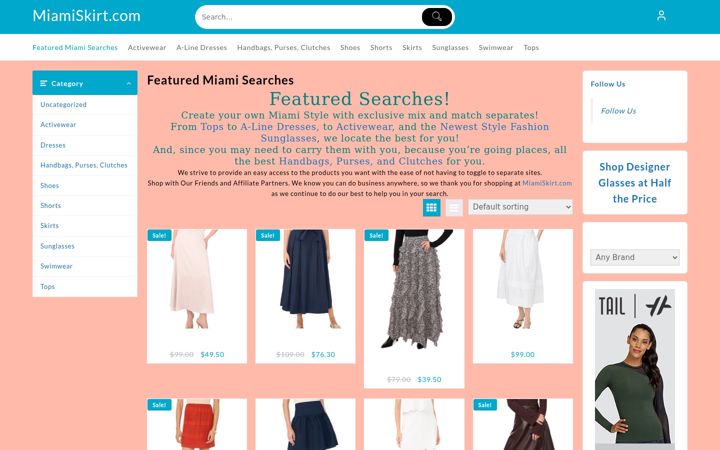 Screenshot of miamiskirt.com