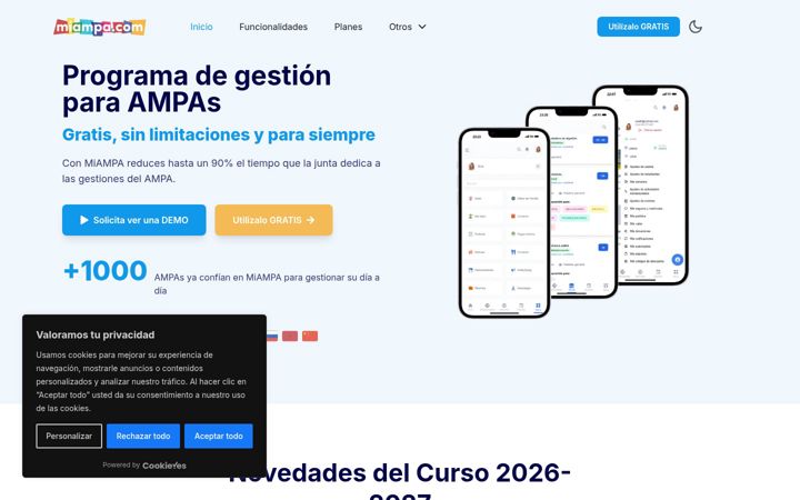Screenshot of miampa.com