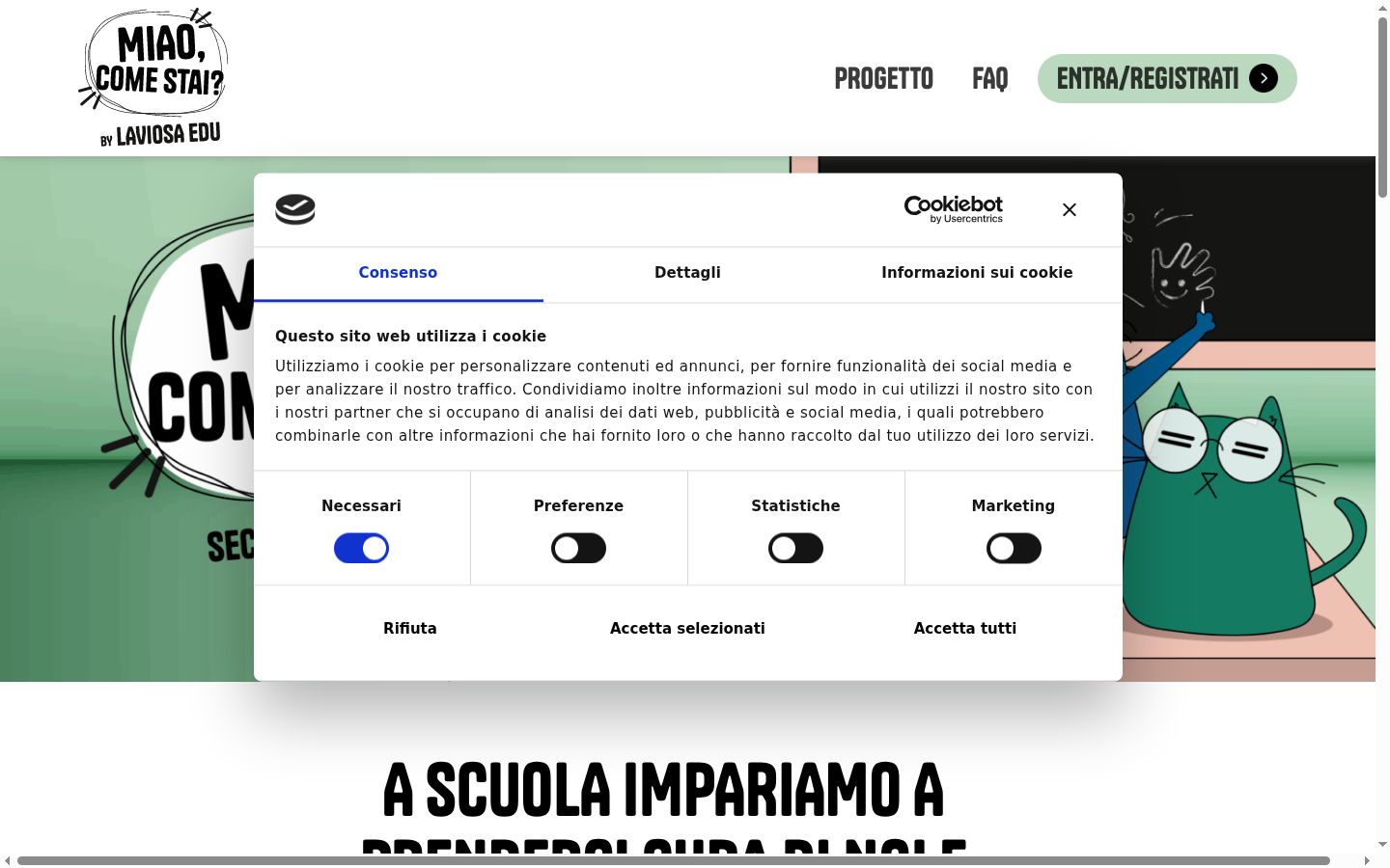 Screenshot tal-banner tal-kunsens muri qabel kwalunkwe interazzjoni