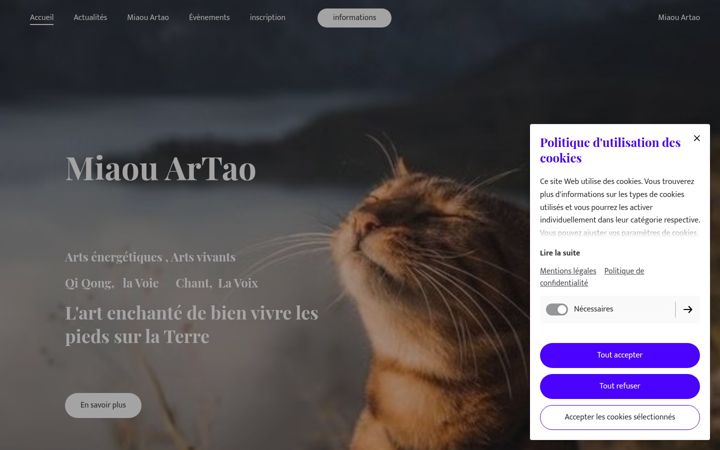 Screenshot of miaou-artao.com