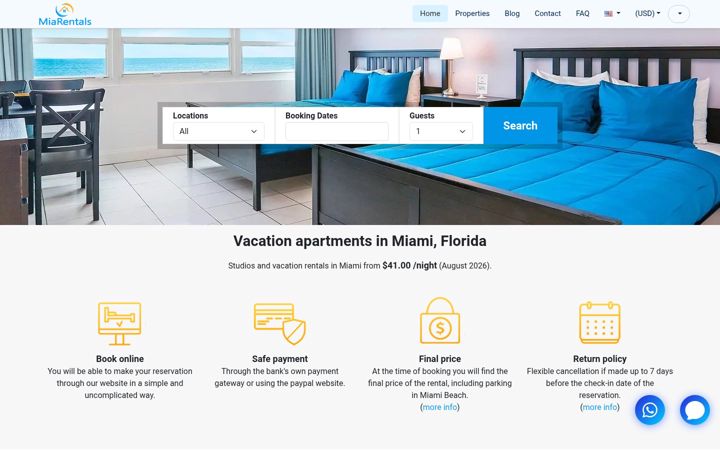 Screenshot of miarentals.com