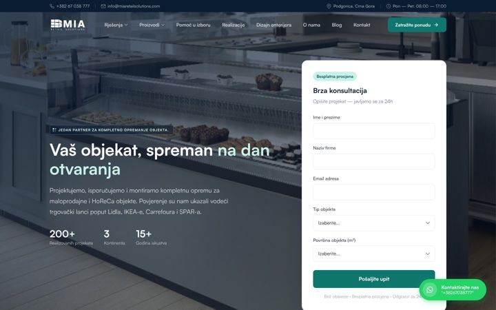 Screenshot of miaretailsolutions.com