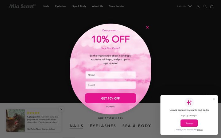 Screenshot of miasecret.com