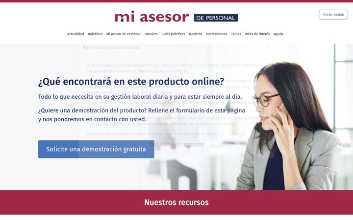 Screenshot of miasesordepersonal.com