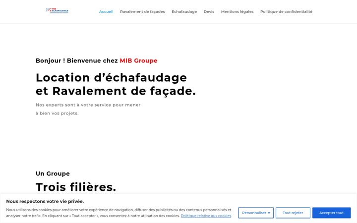 Screenshot of mib-echafaudage.com
