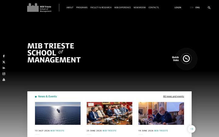 Screenshot di mib.edu