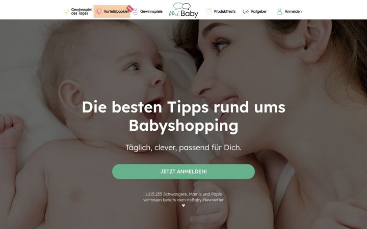 Screenshot di mibaby.de