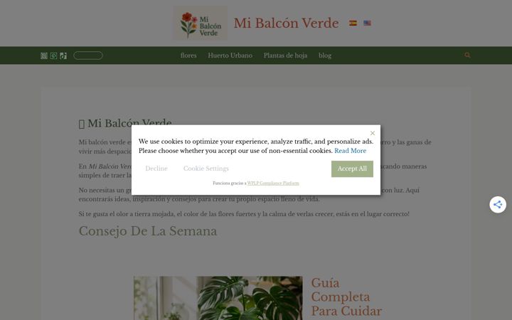 Screenshot of mibalconverde.com