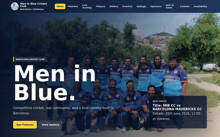 Screenshot of mibcricket.com