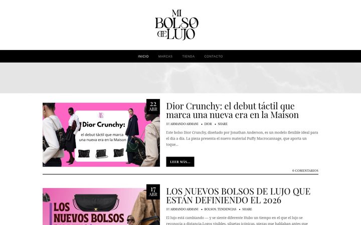 Screenshot of mibolsodelujo.com