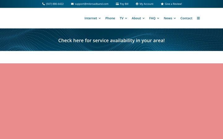 Screenshot of mibroadband.com