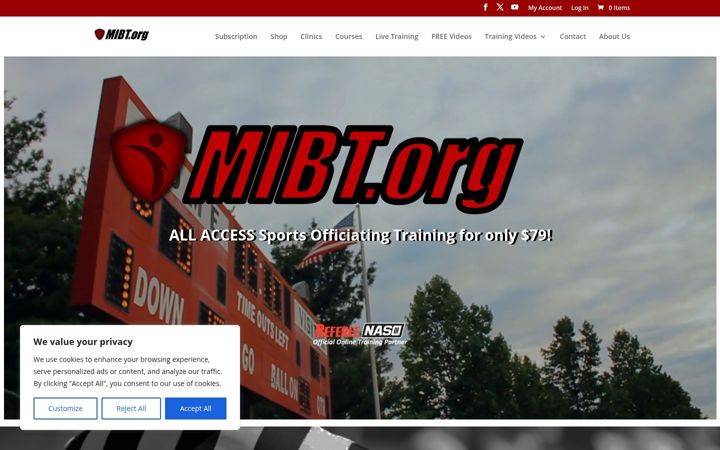 Screenshot of mibtonline.com