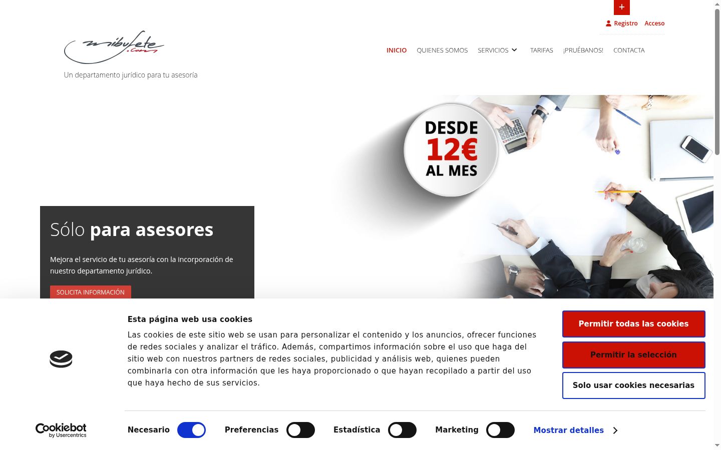 Sutikimo reklamjuostės, rodytos prieš bet kokią sąveiką, ekrano kopija