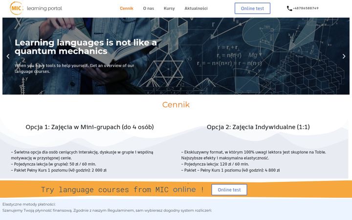Screenshot of mic-centre.com
