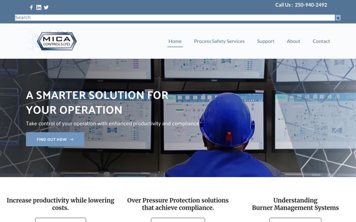 Screenshot of micacontrols.com