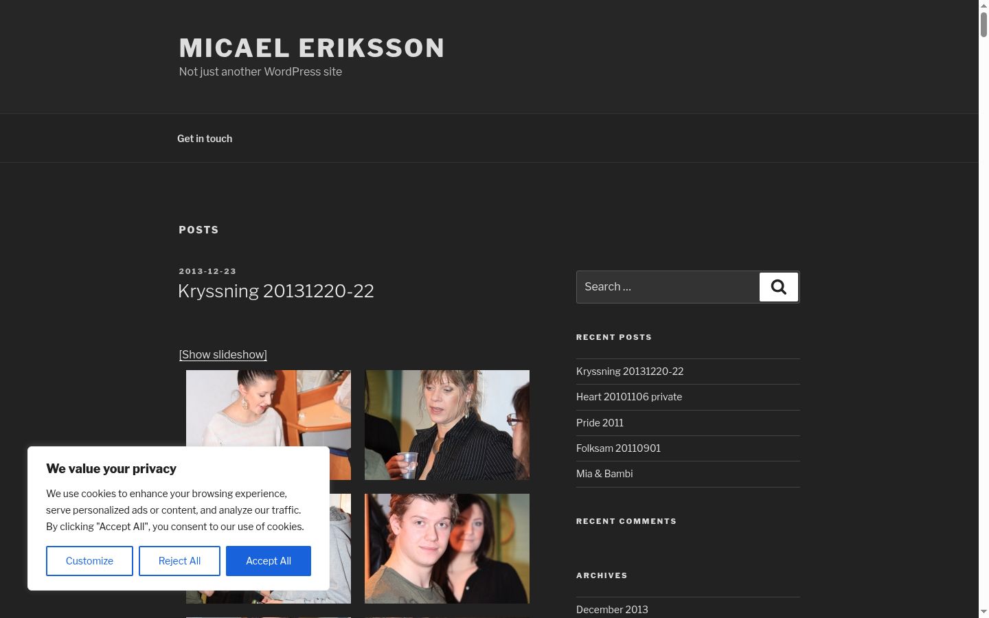 Ekraanipilt nõusolekubännerist, mida näidati enne mis tahes suhtlust