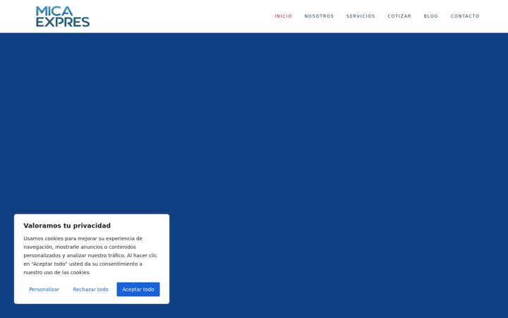 Screenshot of micaexpres.com