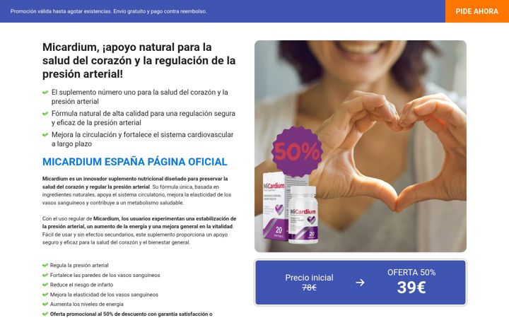 Screenshot of micardiumespana.com
