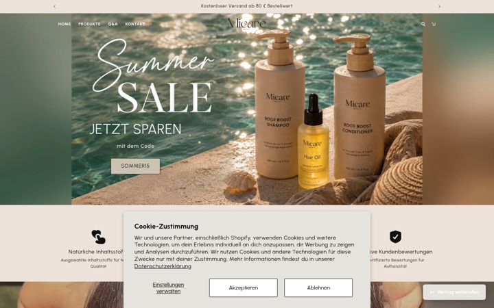 Screenshot of micare-beauty.com