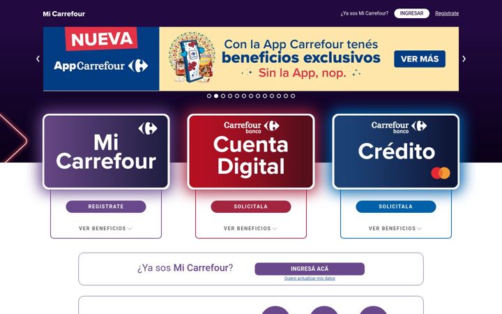 Screenshot van micarrefour.com.ar