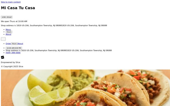 Screenshot of micasatucasamenu.com