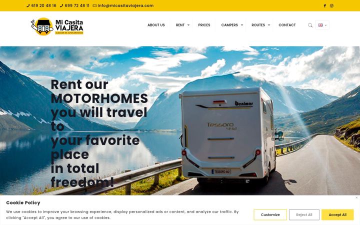 Screenshot of micasitaviajera.com