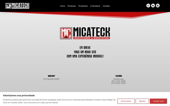 Screenshot of micateck.com