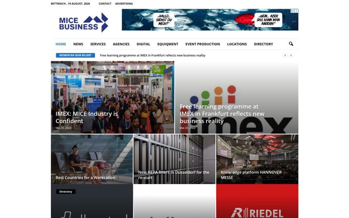 Screenshot of mice-business.com