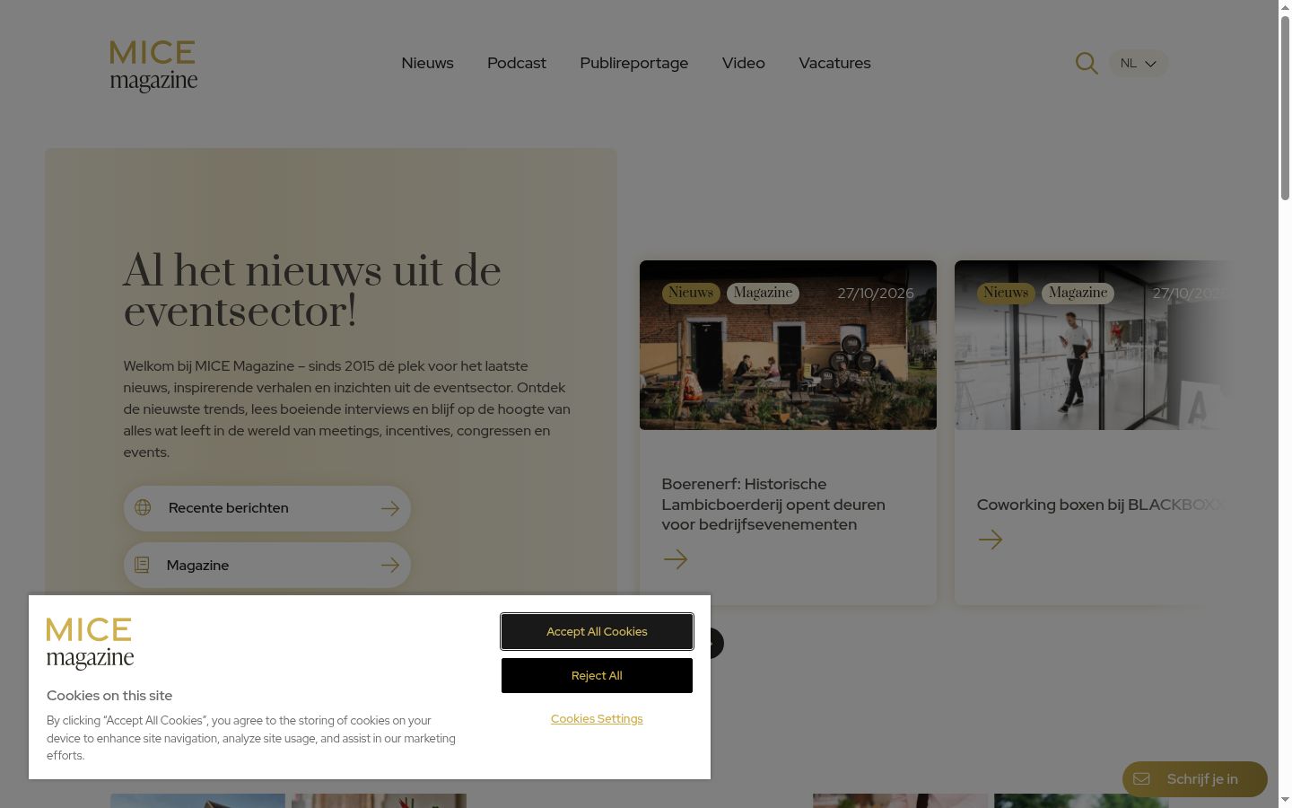 Screenshot tal-banner tal-kunsens muri qabel kwalunkwe interazzjoni