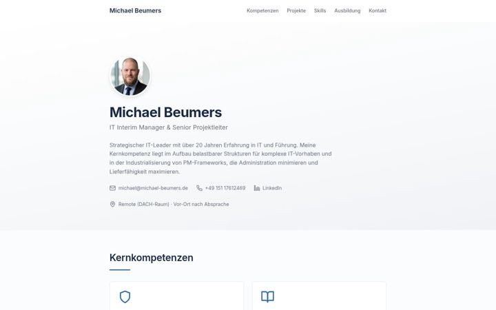 Screenshot of michael-beumers.com