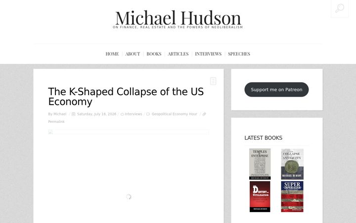 Screenshot of michael-hudson.com