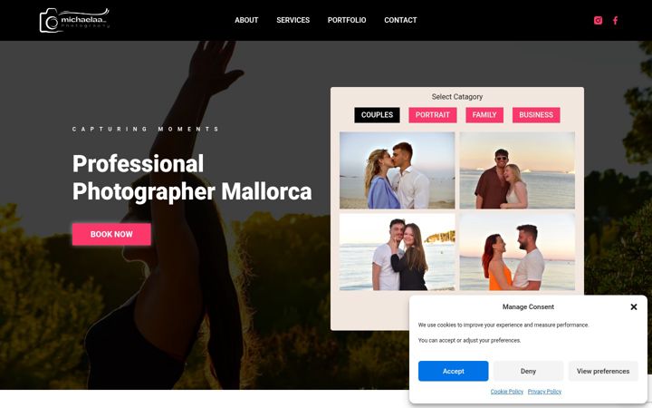 Screenshot of michaelaaphotography.com