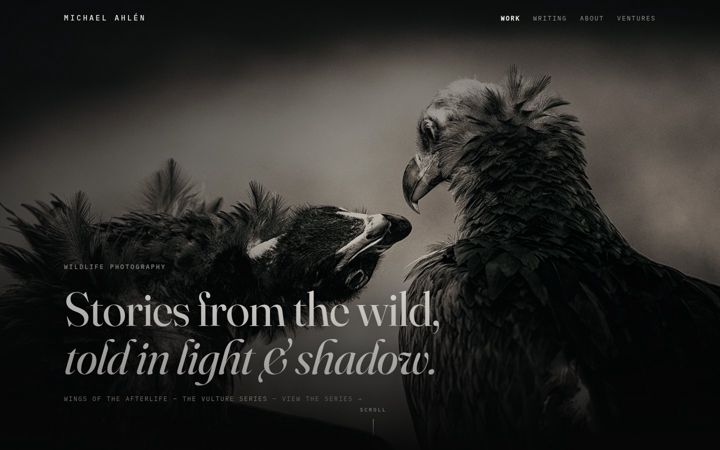 Screenshot of michaelahlen.com