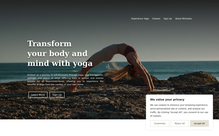 Screenshot of michaelamichel.com