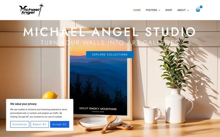 Screenshot of michaelangelstudio.com