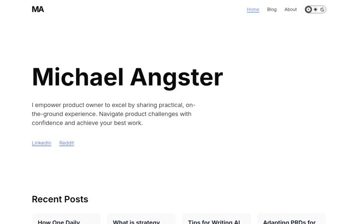 Screenshot of michaelangster.com