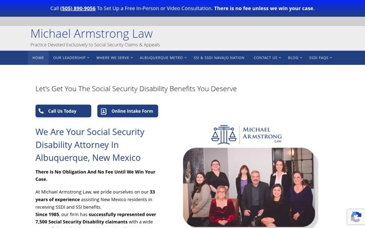 Screenshot of michaelarmstronglaw.com