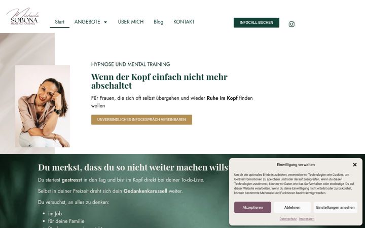 Screenshot of michaelasobona.com