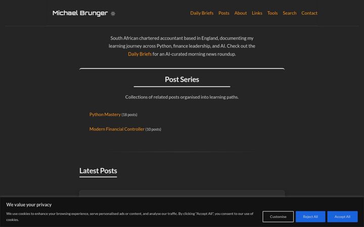 Screenshot of michaelbrunger.com