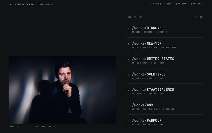 Screenshot of michaeldamboeck.com
