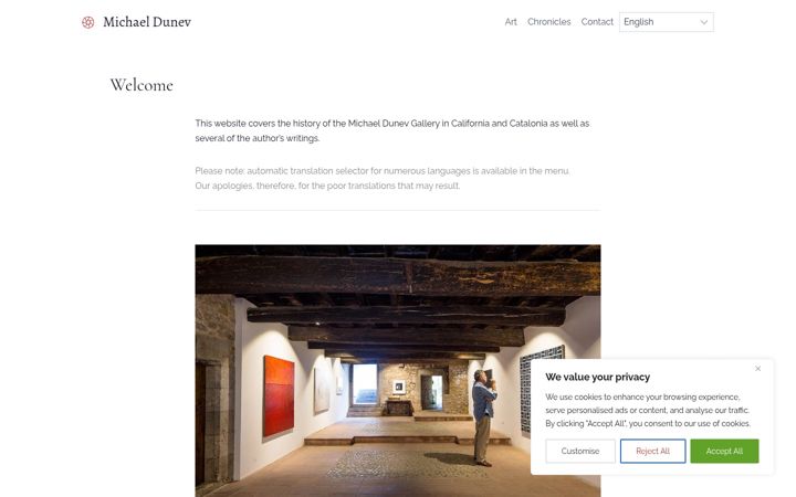 Screenshot of michaeldunev.com