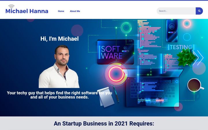 Screenshot of michaelhannach.com