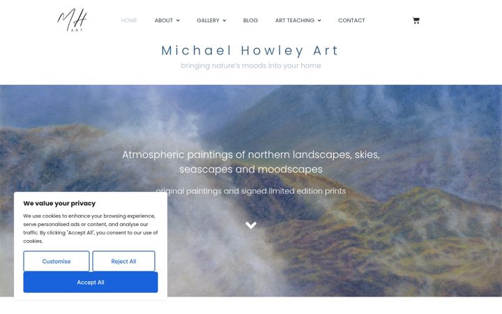 Screenshot of michaelhowleyart.com