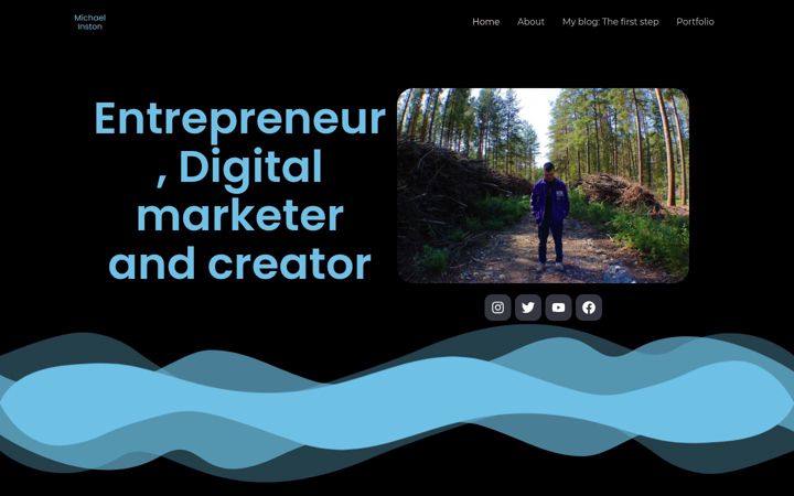 Screenshot of michaelinston.com