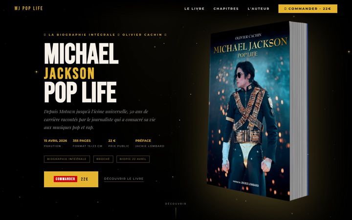 Screenshot of michaeljacksonpoplife.com